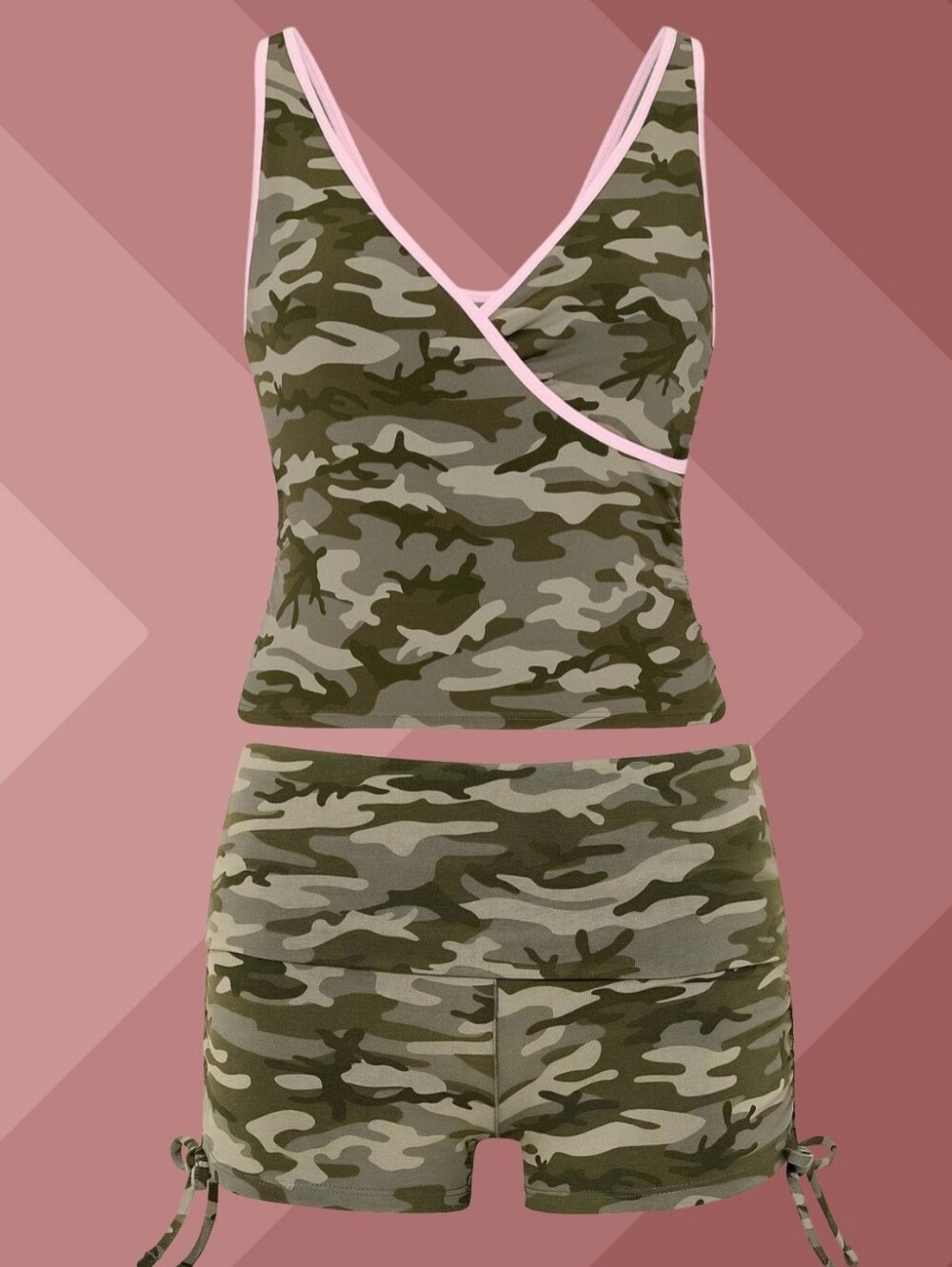Victoria's Secret PINK Tank & Shorts Camo Size Large NWT!♡♡